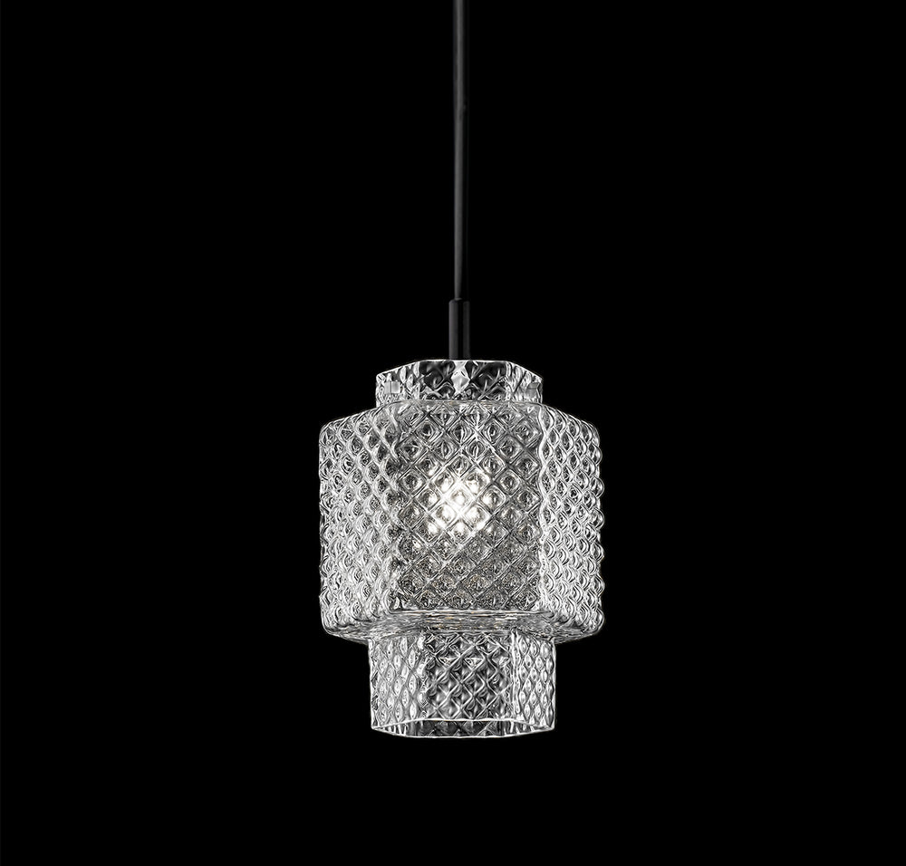 Handmade Precious Small Ceiling Single Pendant Lamp With Murano Glass