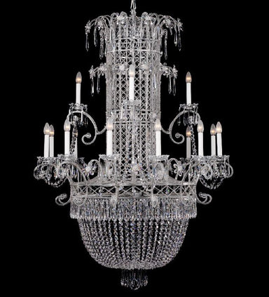 Italian 16 light lead crystal Empire chandelier
