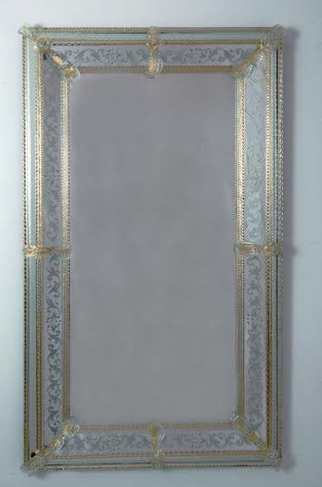 Hand-etched Venetian Mirror