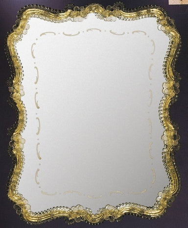 Elaborate 24-carat Gold Murano Mirror