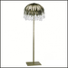 Silver floor lamp with glass crystals