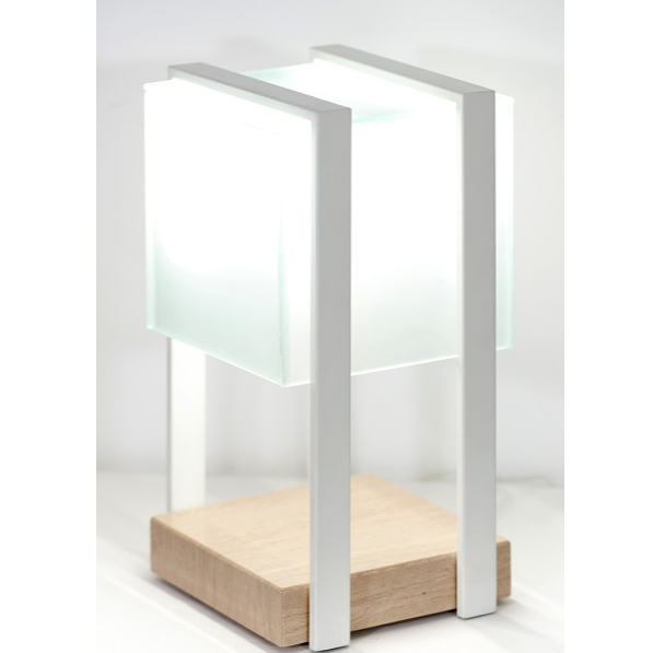 Frosted Glass Encased With Metal Frame And Marble Base By LedevÃ²