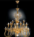 Amber Venetian glass 15 arm chandelier