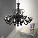 Red Murano glass two-light wall chandelier
