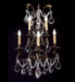 90 cm oxidized brass wall chandelier with crystals