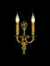 Gold-plated cast brass wall sconce
