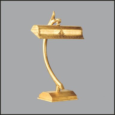Adjustable gold metal table lamp