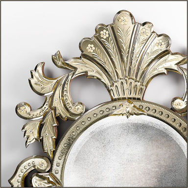 Ornate large gold-framed bevelled Venetian mirror