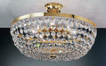 Flush fitting ceiling light with premium  crystals