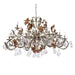 Silver Metal Chandelier with Gold Angels & premium Elements