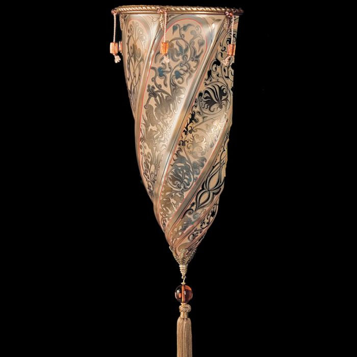 Fortuny style wall light with art nouveau motifs