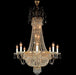 Gold-plated Swarovski Spectra crystal empire chandelier