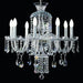 Cut glass & Italian lead crystal chandelier with 8 lights