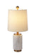 White Marble Cylindrical Table Lamp