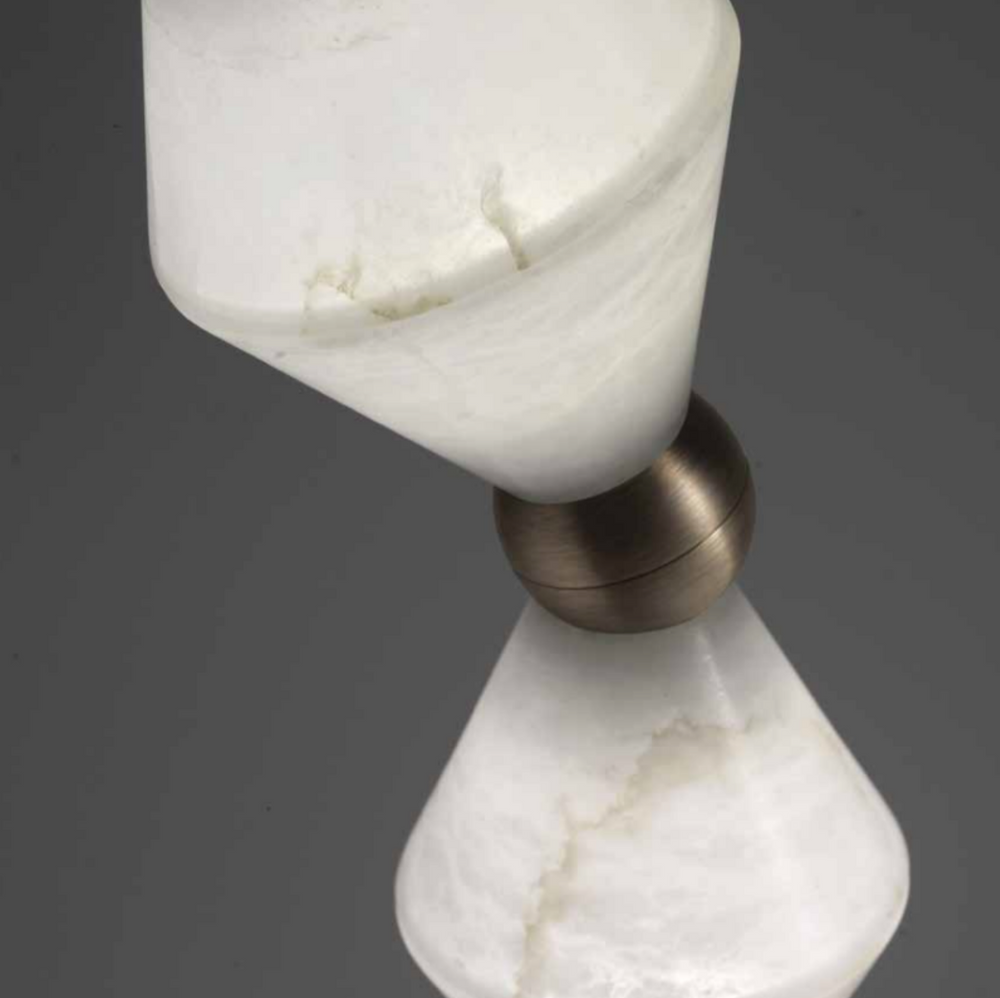 Modern Alabaster Cone Table Lamp