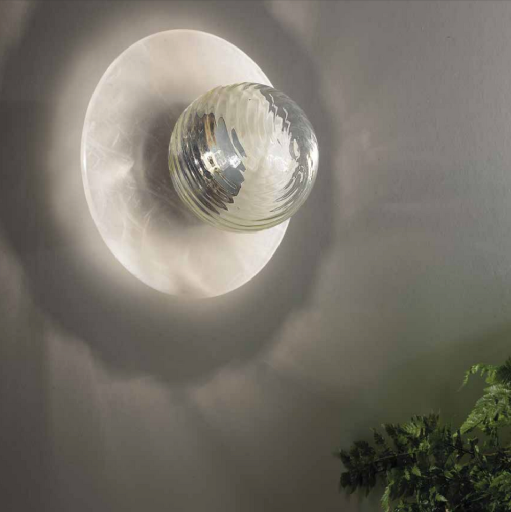 Bespoke Alabaster Disc Wall Light / Alabaster Disc Ceiling Light