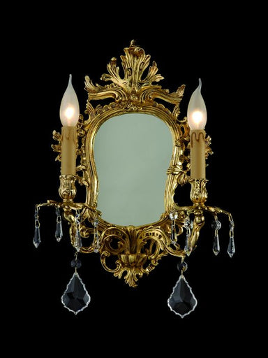 Ornate candle-style mirror light for the wall