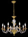 Traditional Murano glass 8 light chandelier with antique finish
