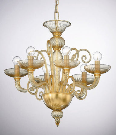 Elegant amber Italian chandelier