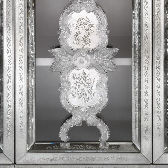 Ornate Venetian mirrored cupboard