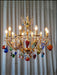 Murano 10 arm Chandelier with Multicoloured Fruits