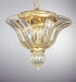 Murano glass ceiling light fixture with gold