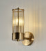 Art Deco Bronze Sconce with Glass Detailing