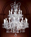 Classic 24 light lead crystal English-style canopy chandelier