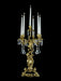 Six arm Italian candelabra with antiqued gold finish