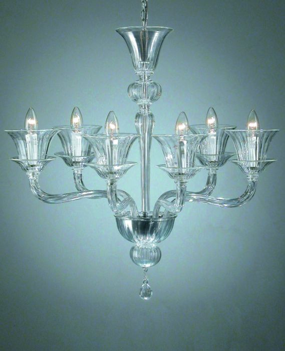 Art Deco Style Murano Glass Chandelier