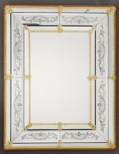 Venetian Mirror with Gold Trim