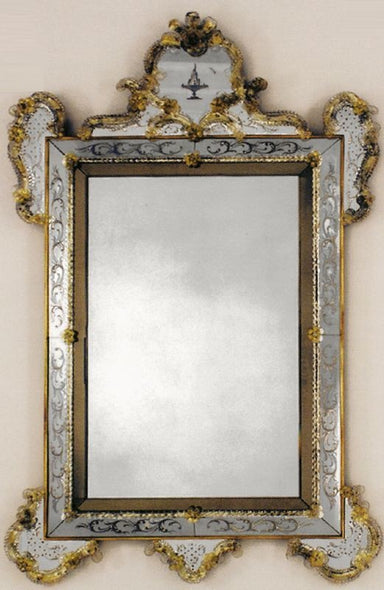 Antique Glass 17th Century Venetian Mirror