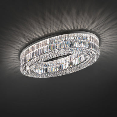 Modern Oval Crystal Ceiling Light