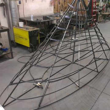 A very large pair of wall lights take shape!