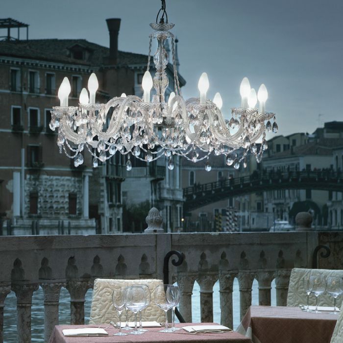 Masiero Drylight S12 outdoor twelve-light chandelier