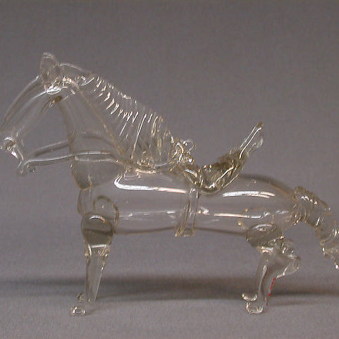A small glass horse, Spanish or Italian, Venice (Murano), eighteenth or nineteenth century