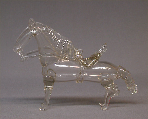 A small glass horse, Spanish or Italian, Venice (Murano), eighteenth or nineteenth century
