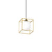 brass Ideal Lux caged pendant