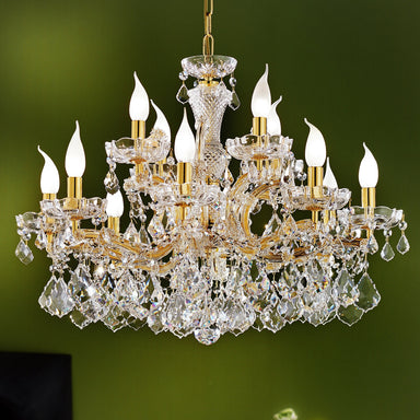 Gold Frame And Clear Glass Maria Theresa Chandelier