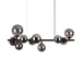 10 light smokey grey mid centruy Ideal Lux ceiling pendant