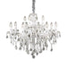 12 Light Chrome Glass Ideal Lux Chandelier