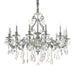 12 Light Silver and Ideal Lux Crystal Chandelier