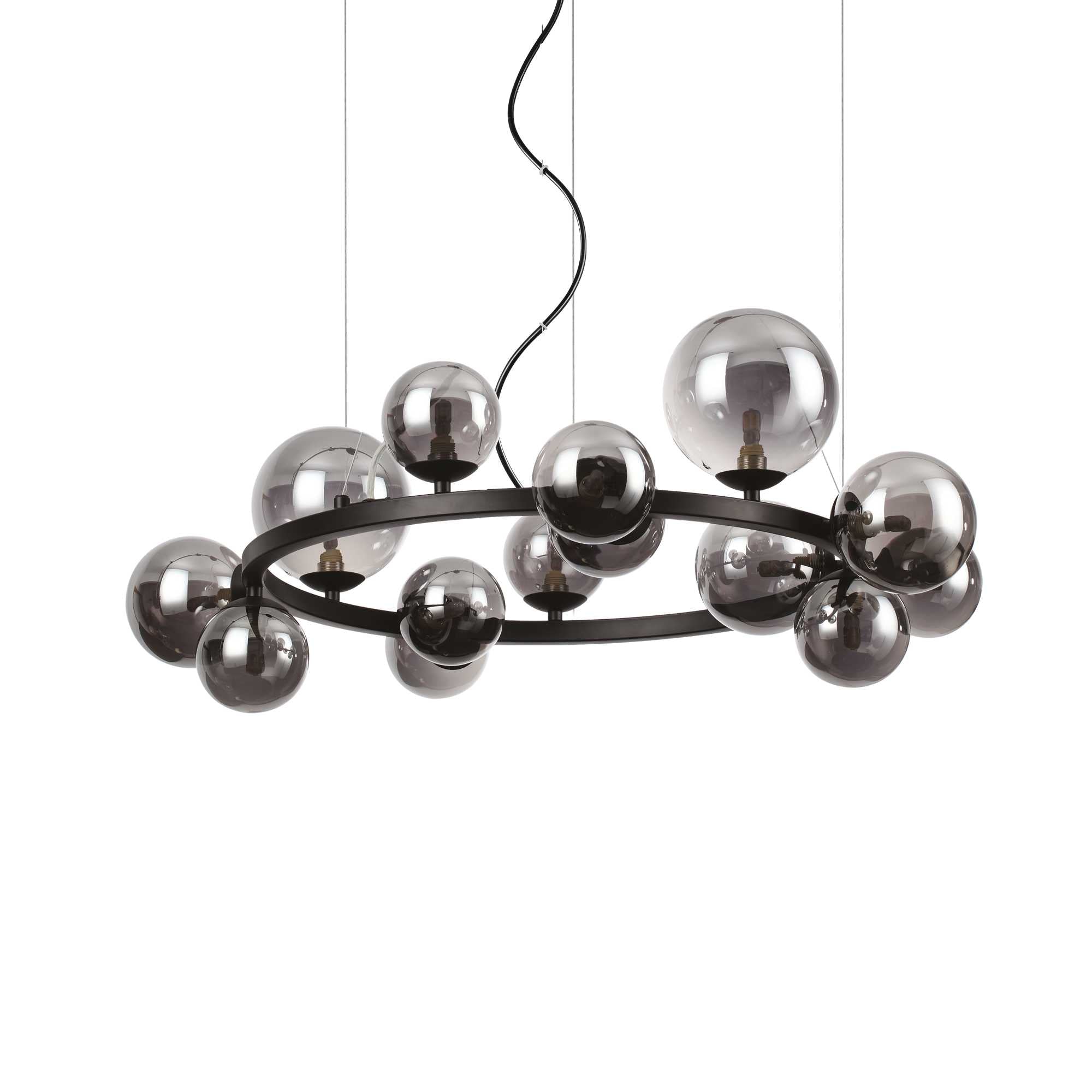 14 light smokey grey Ideal Lux ceiling pendant