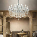 18 Light Chrome Glass Ideal Lux Chandelier