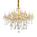 18 Light Gold Glass Ideal Lux Chandelier