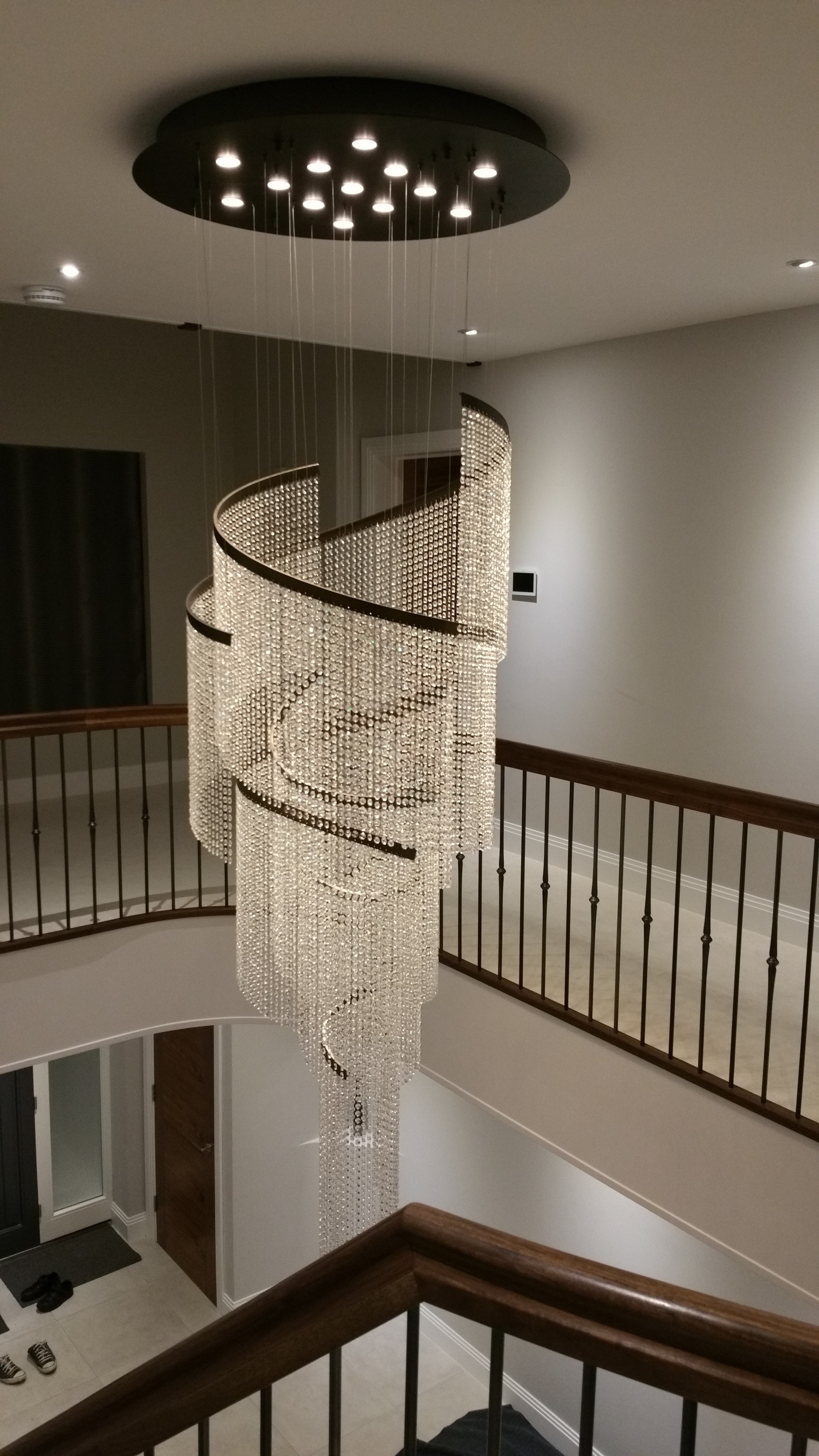 Luxurious Crystal Stairwell Chandelier | Crystal Pendant Light ...