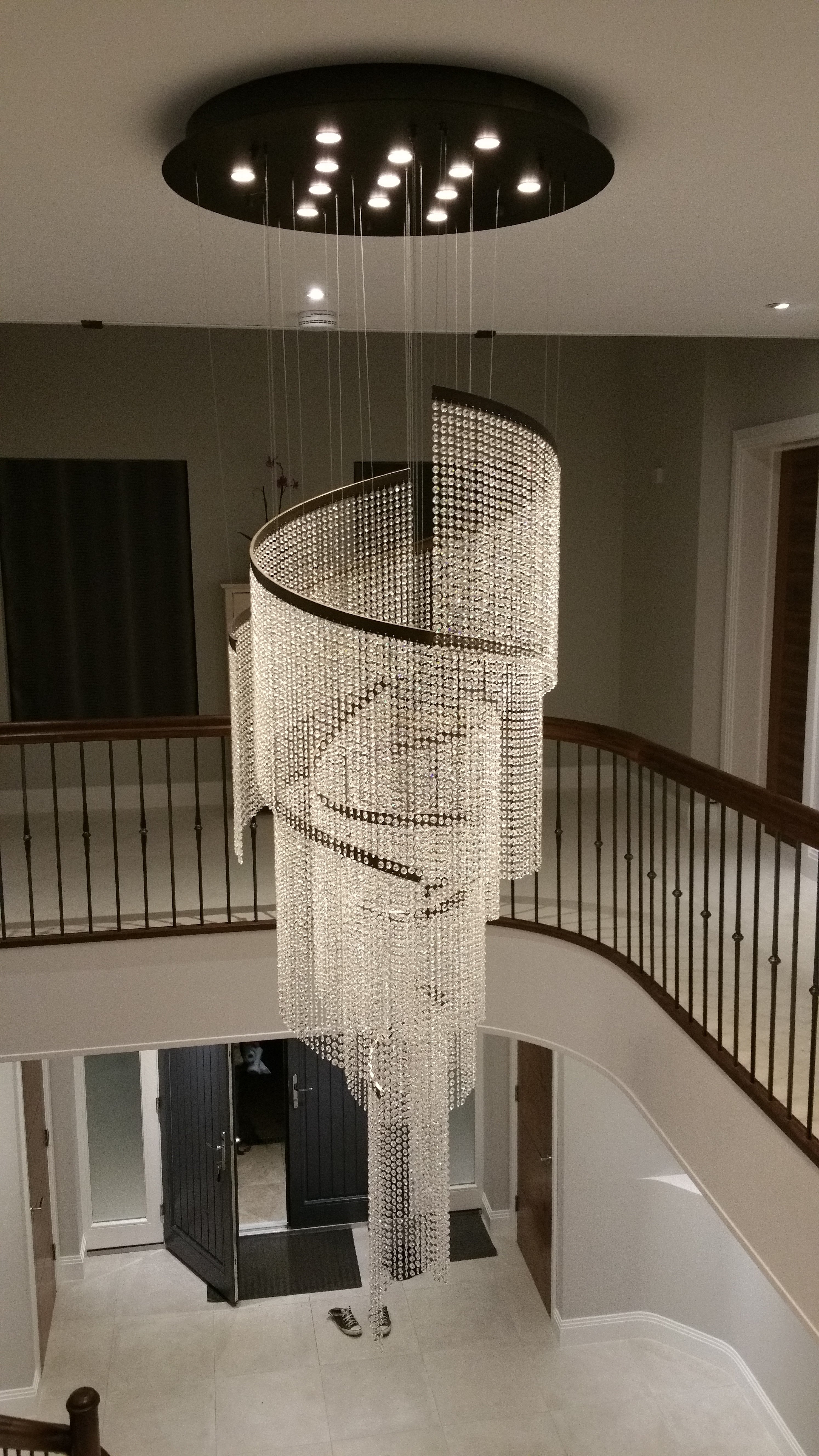 Luxurious Crystal Stairwell Chandelier