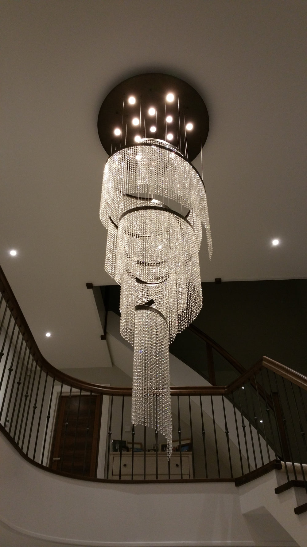 Luxurious Crystal Stairwell Chandelier