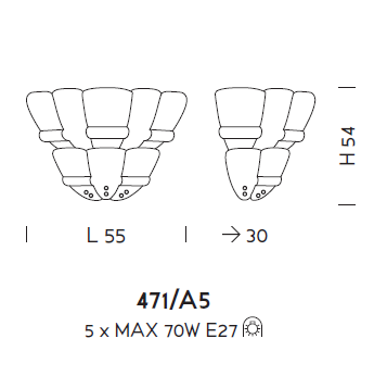 Handmade Venetian Wall Sconce | Frosted Glass