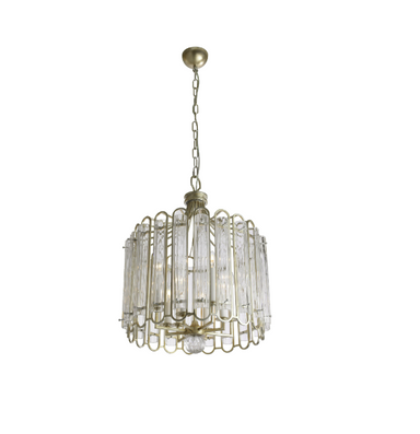 Round Panelled Glass Ceiling Chandelier | New Directions | Stil Lux